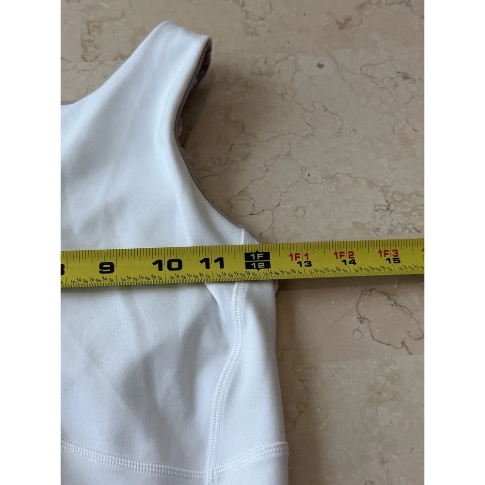 lululemon White Fit & Flare Tank Dress Built-In Bra & Pockets Women's 4